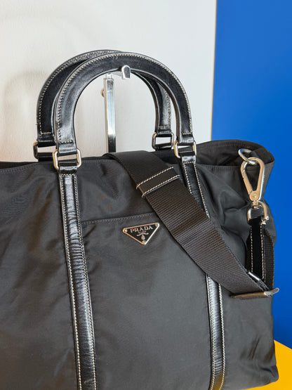Prada tracolla tessuto/pelle