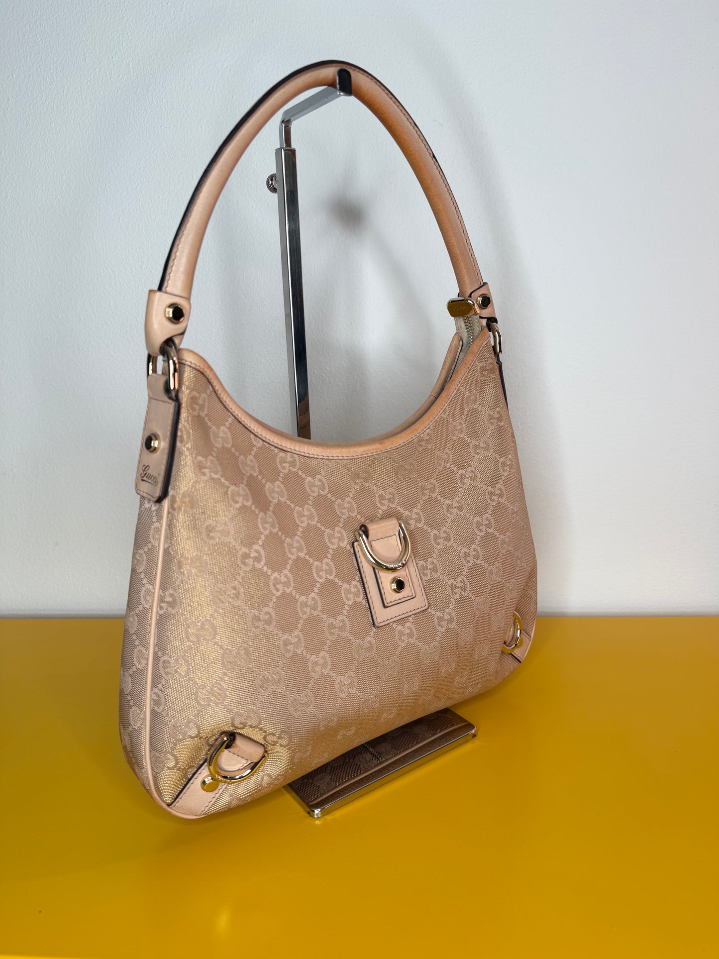 Gucci Abbey Hobo Gold/Pink