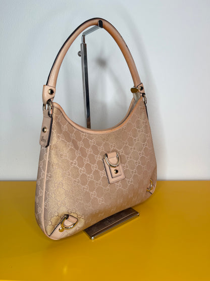 Gucci Abbey Hobo Gold/Pink