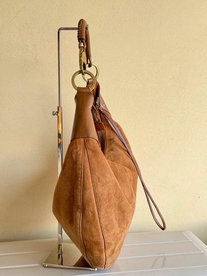 Gucci Suede Hobo Moon Bag