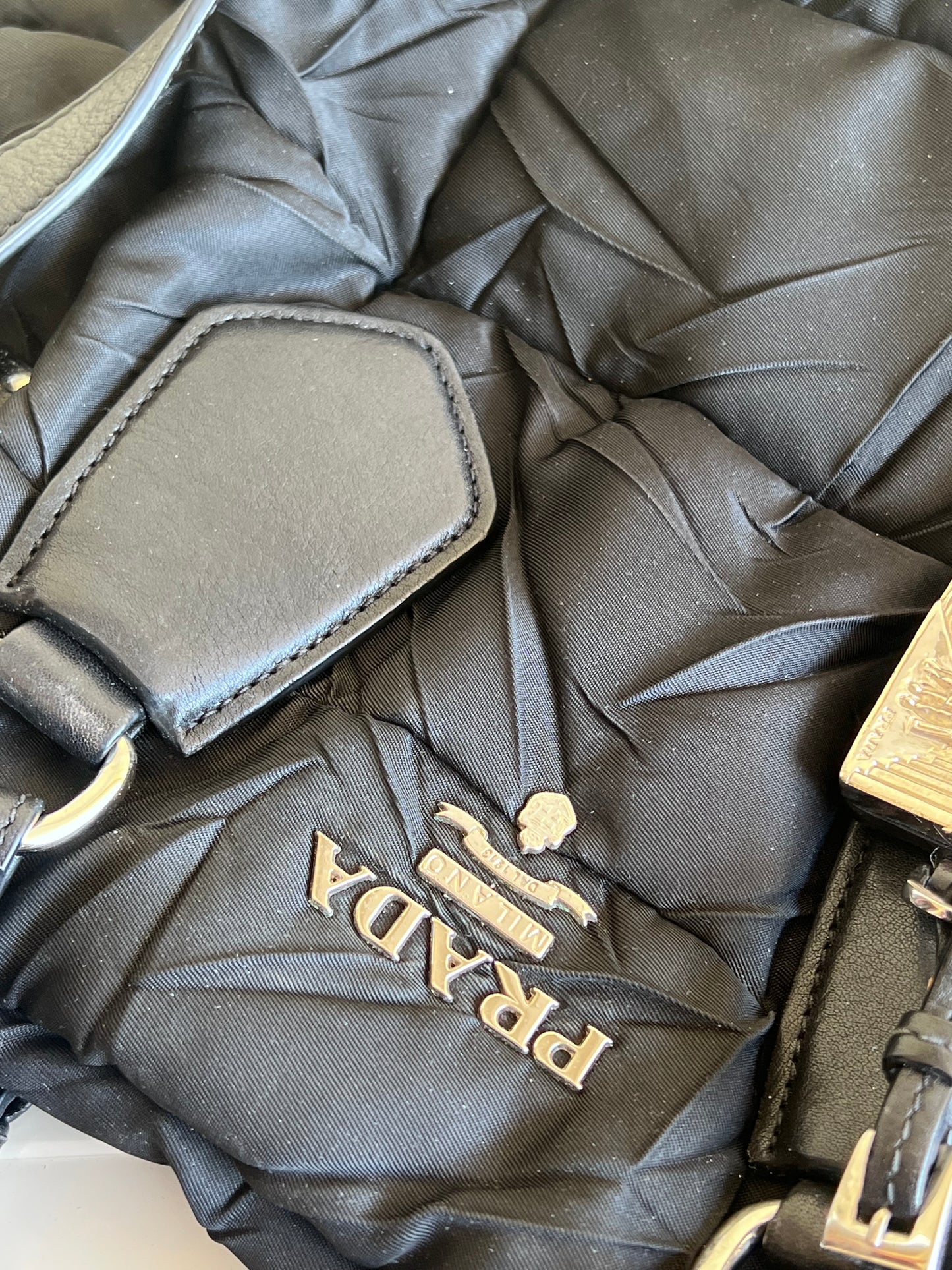 Prada Tessuto Crispy Satchel in Nylon trapuntato
