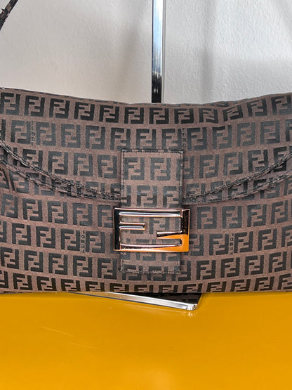 Fendi Baguette Marrone Double Flap