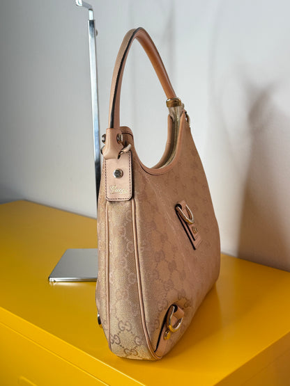 Gucci Abbey Hobo Gold/Pink