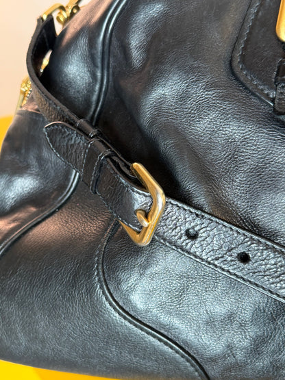 Prada tote gold handles
