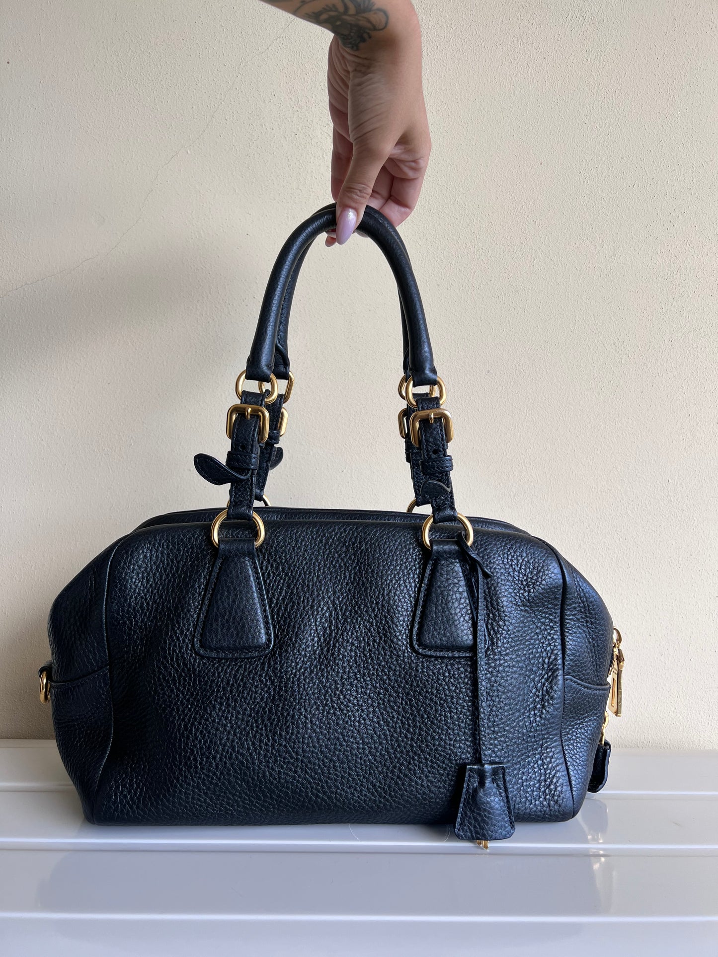 Prada Bowling bag gold hardware