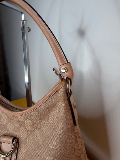 Gucci Abbey Hobo Gold/Pink