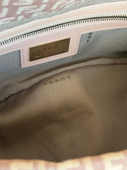 Fendi baguette double flap dust rose