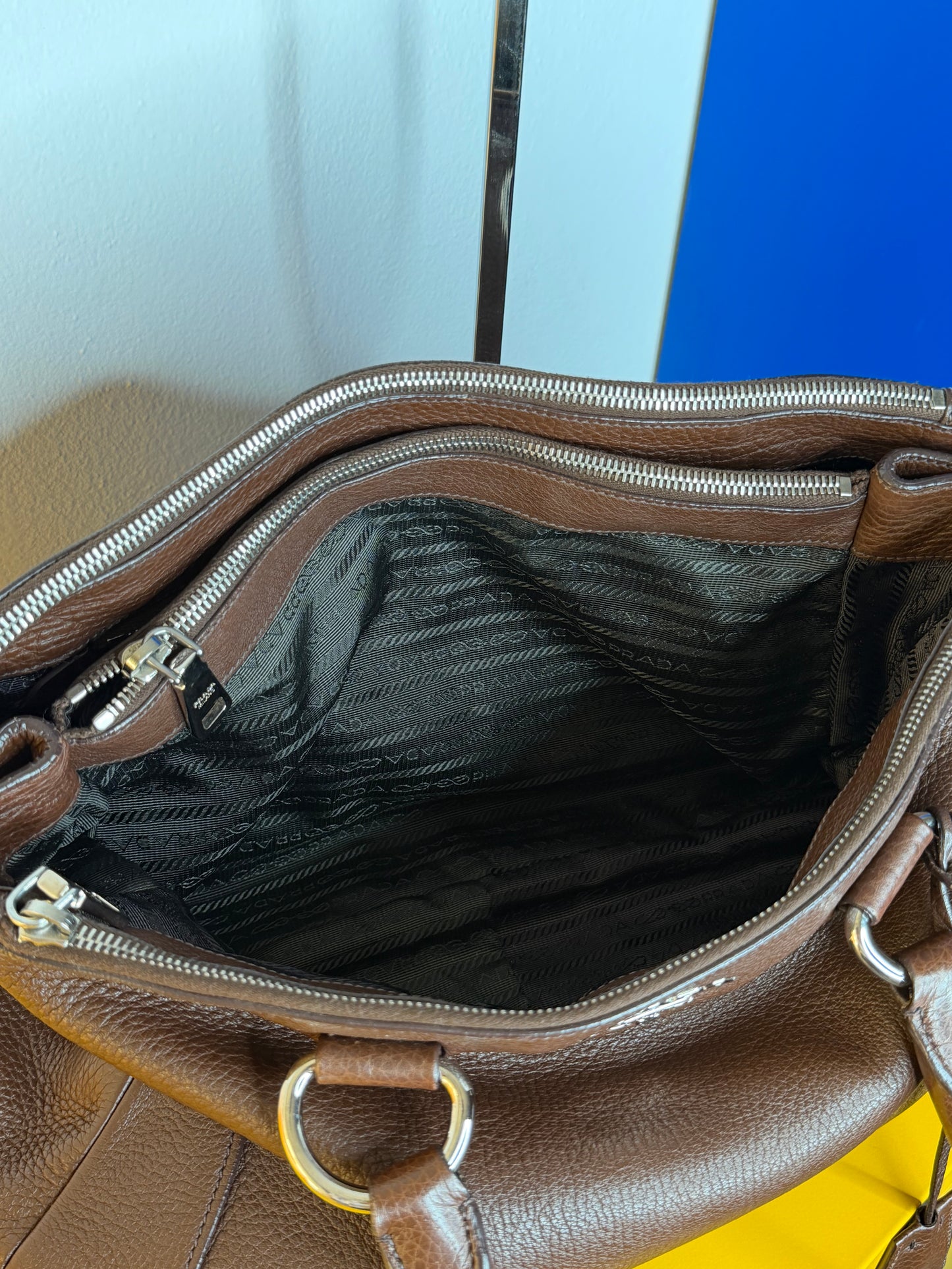 Prada tote chocolate