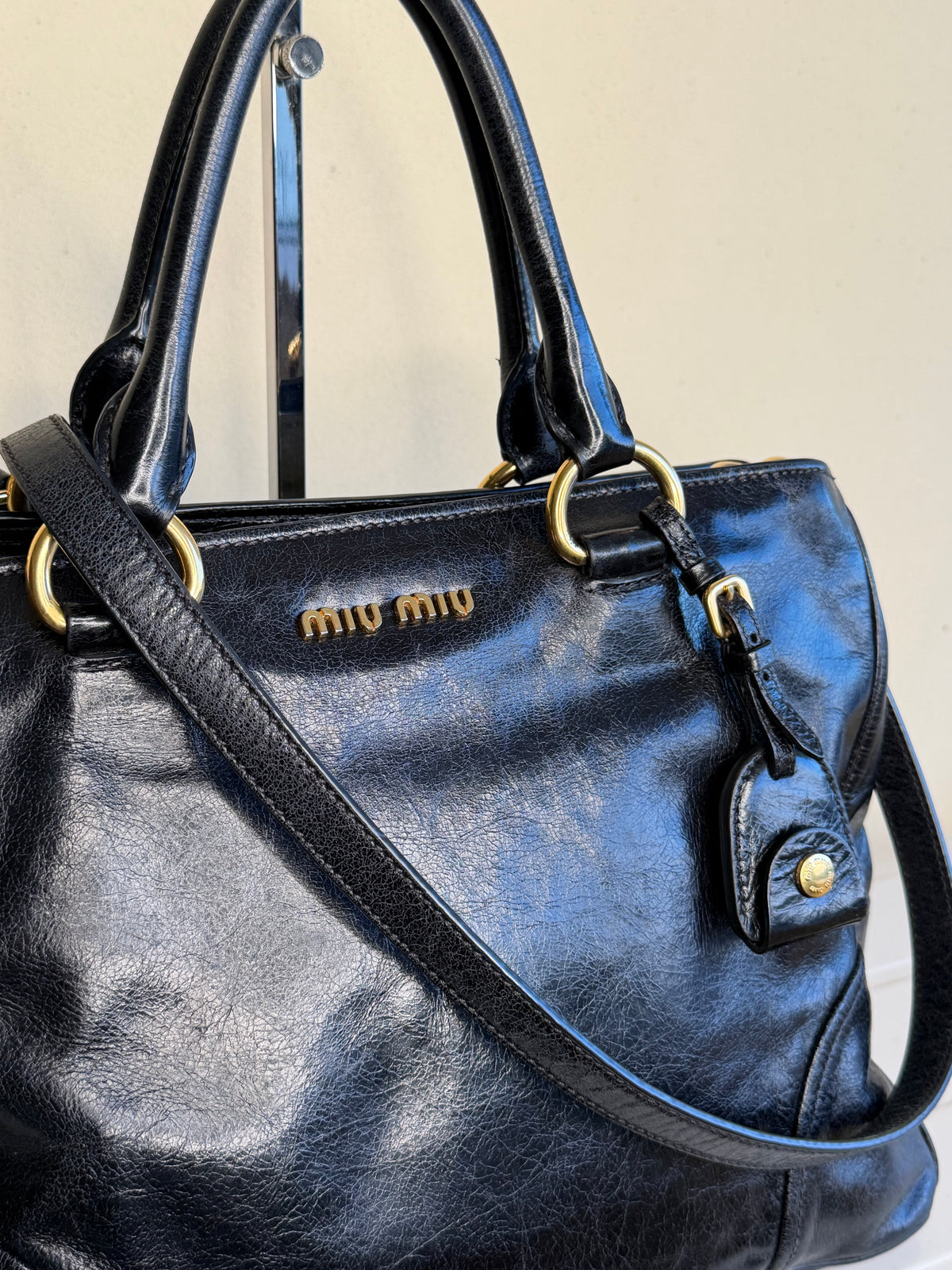 Miu Miu Shopping Vitello Shine