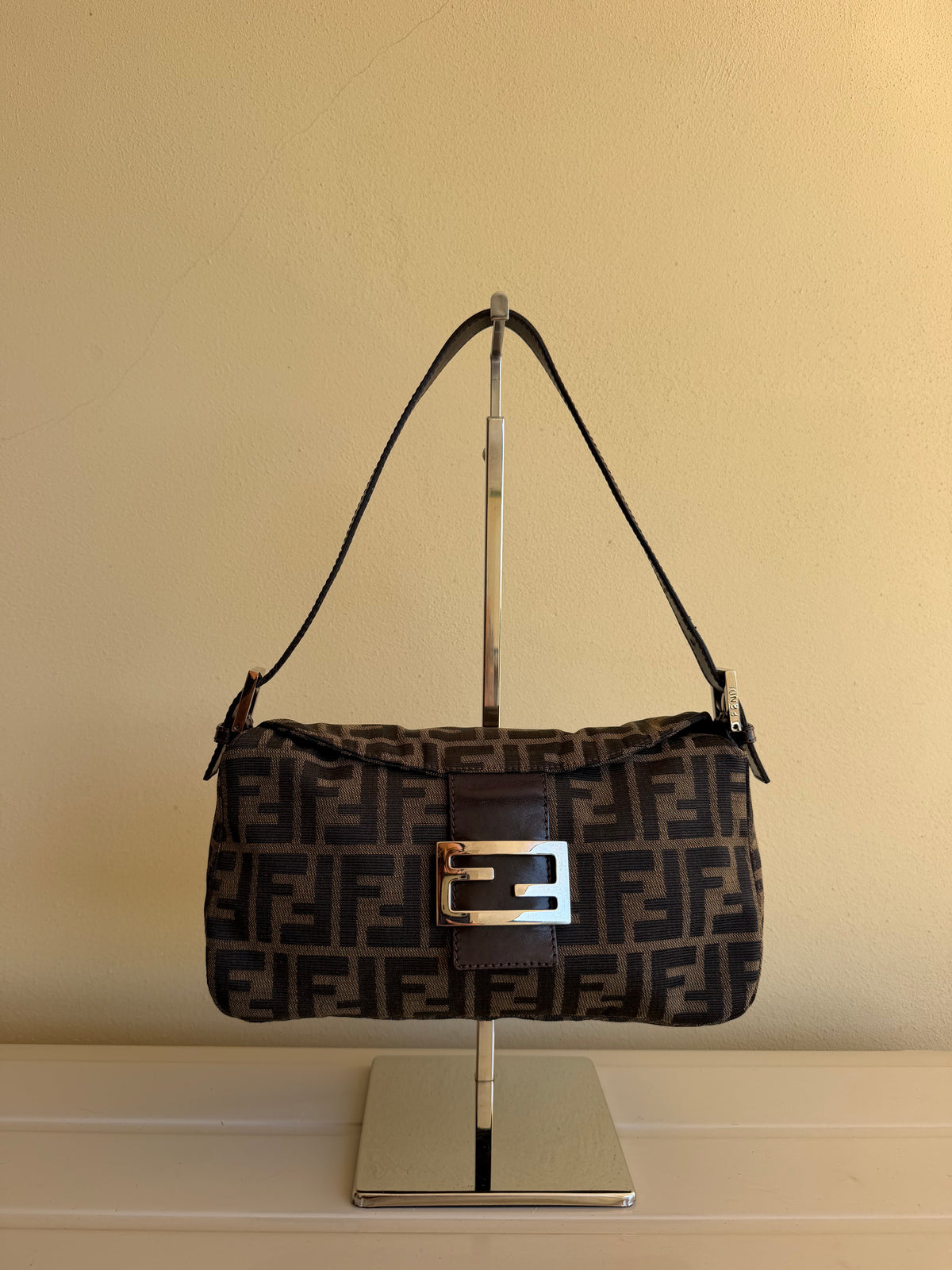 Fendi Baguette Double Flap Zucca