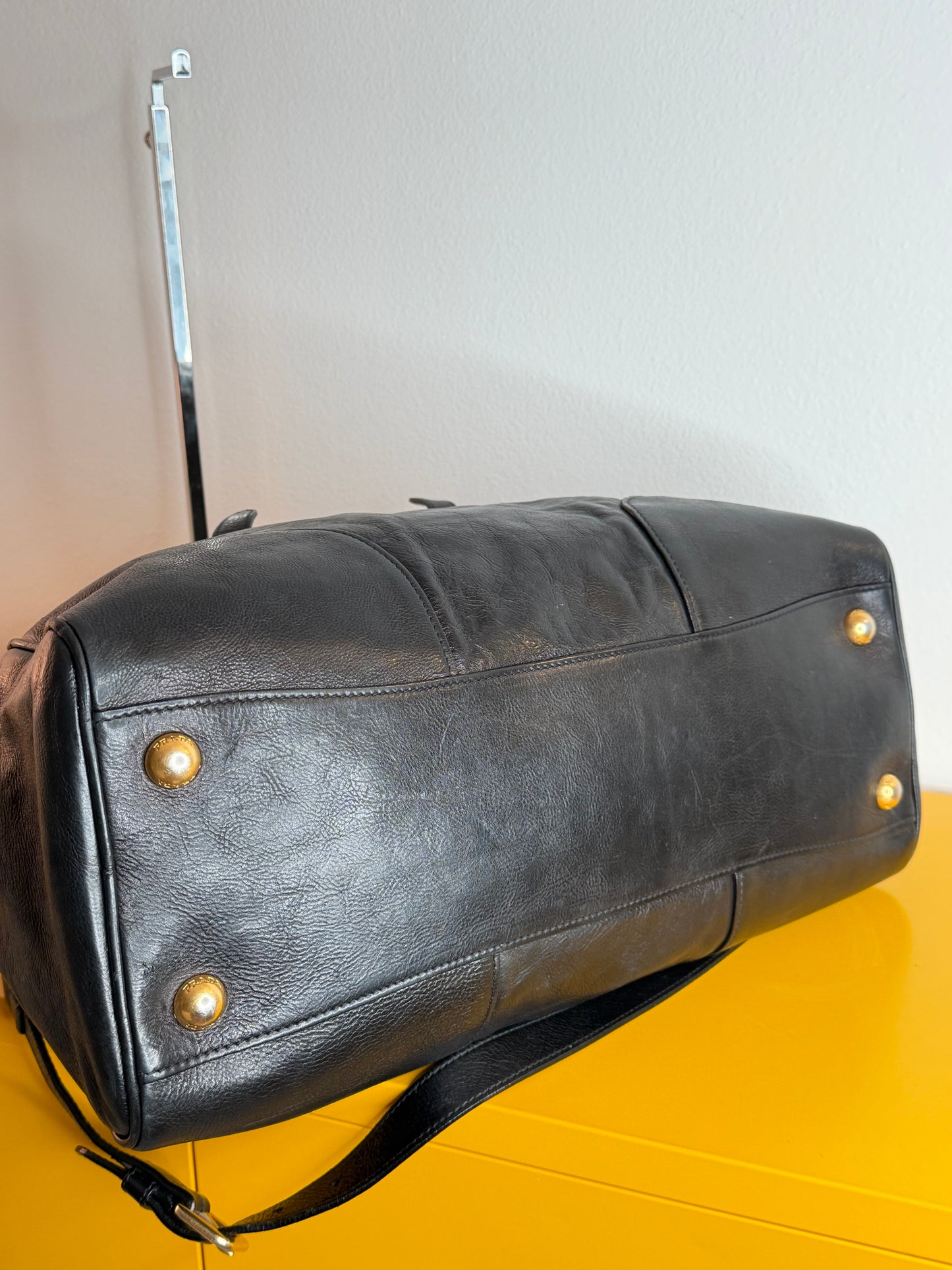 Prada tote gold handles