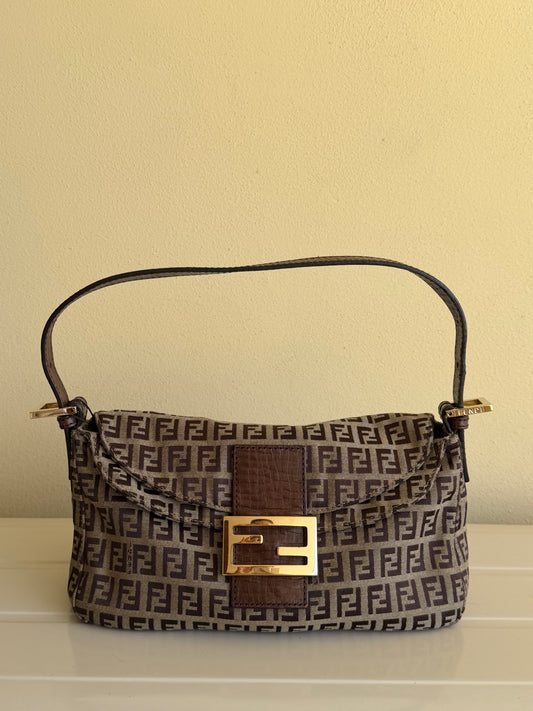 Fendi baguette double flap zucchino
