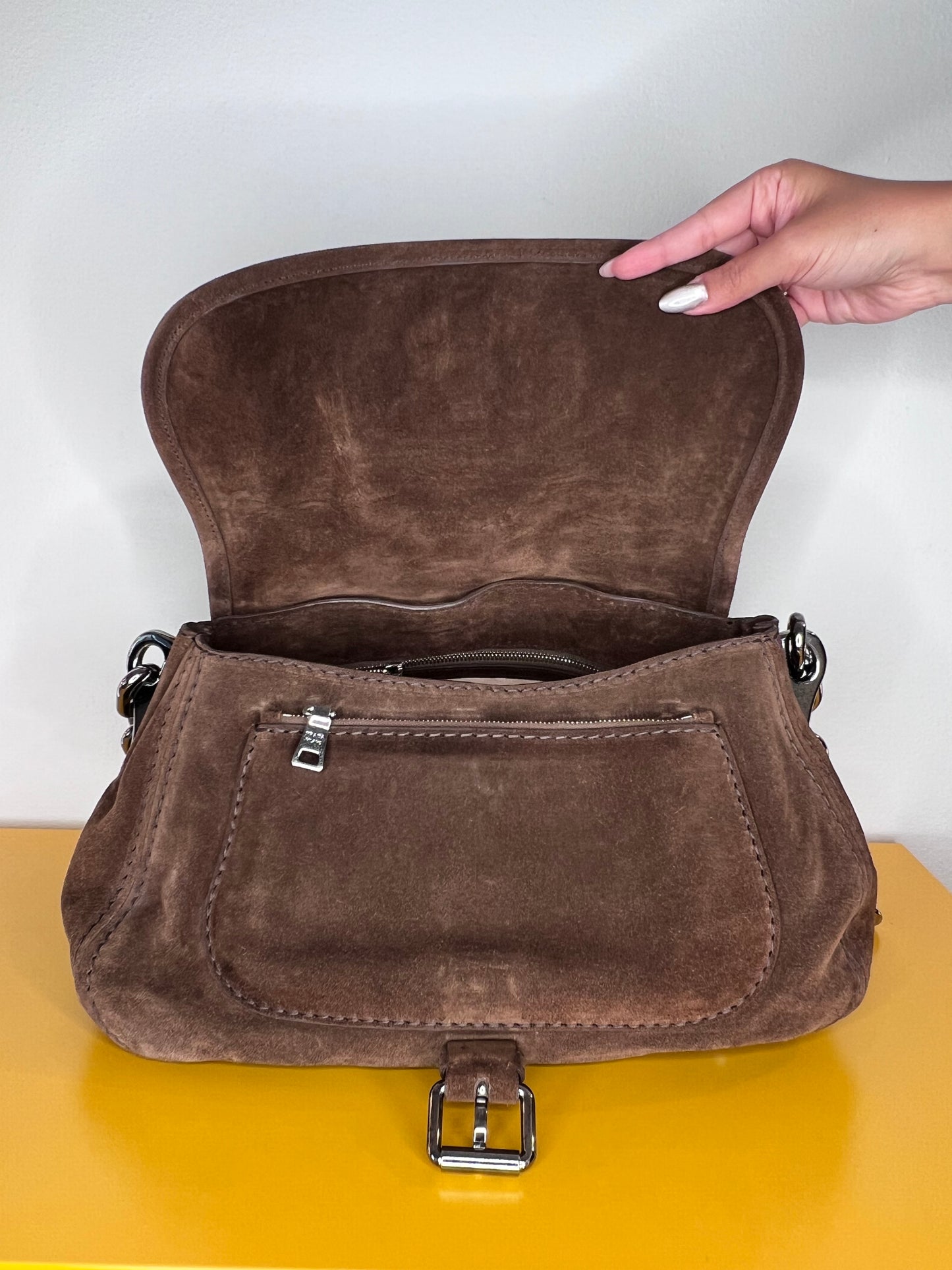Prada Suede shoulder bag