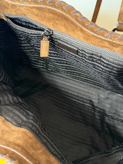Prada tote suede