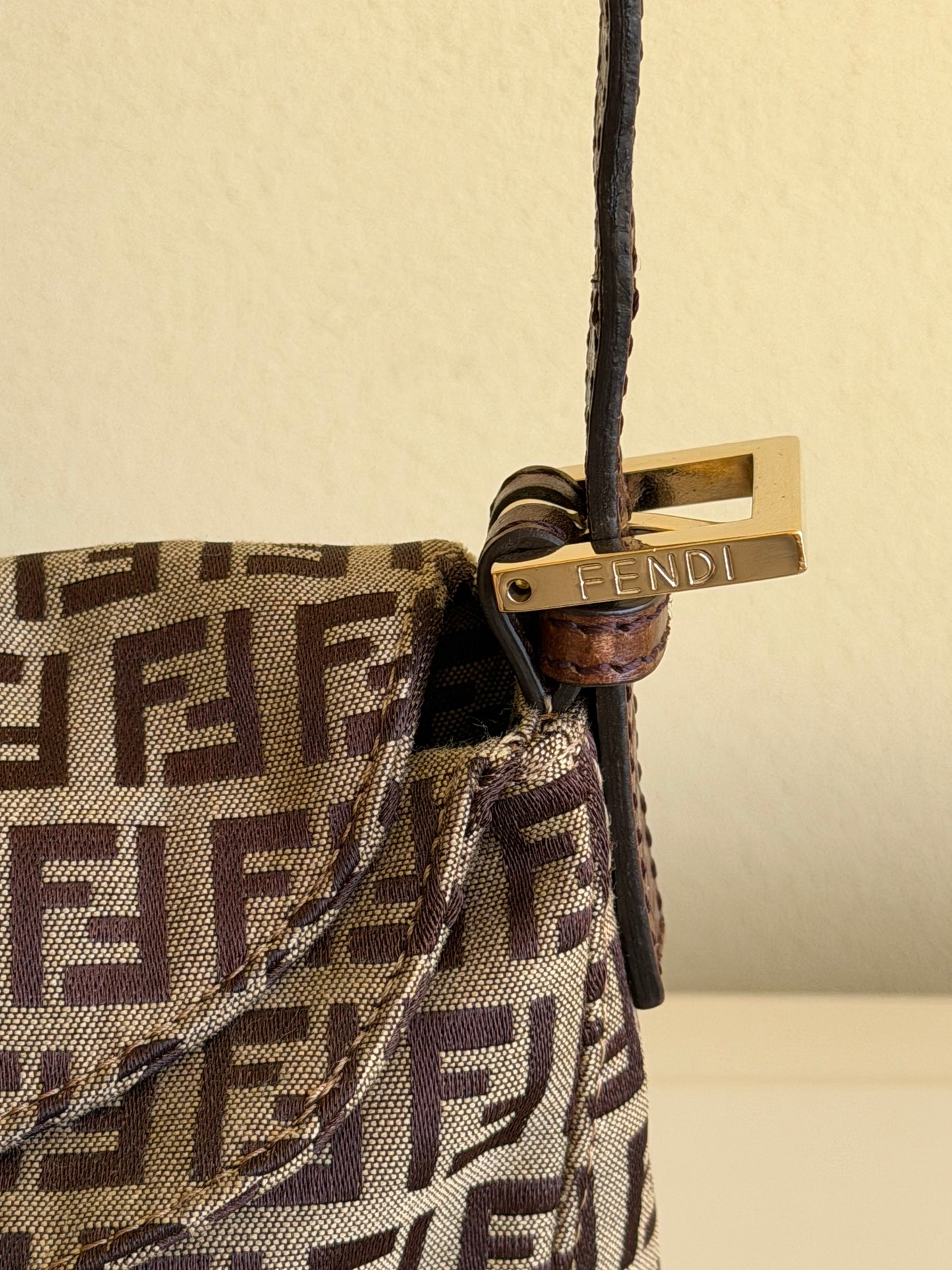 Fendi baguette double flap zucchino