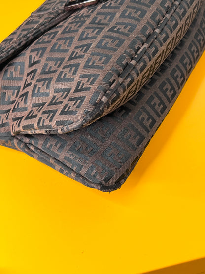 Fendi Baguette Marrone Double Flap