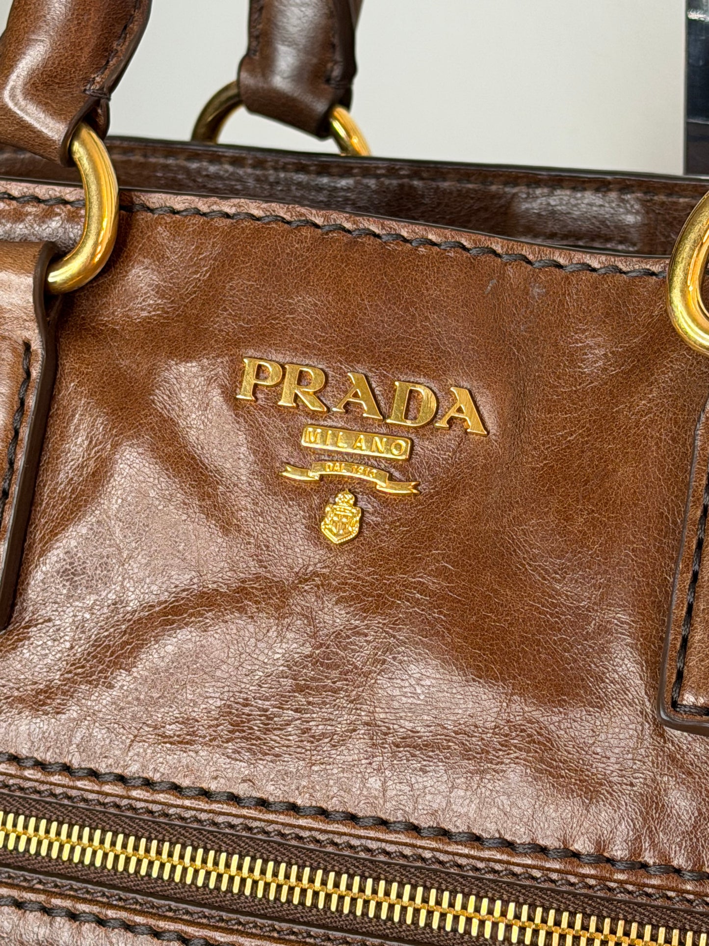 Prada tote nocciola