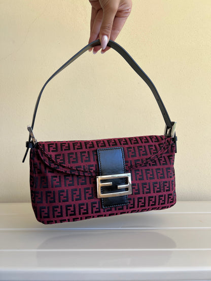 Fendi baguette Double Flap rossa/nera