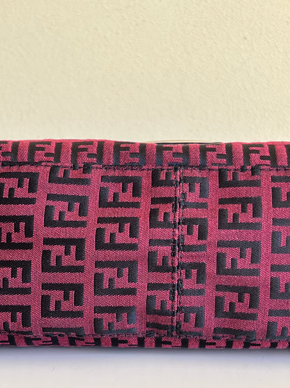 Fendi baguette Double Flap rossa/nera