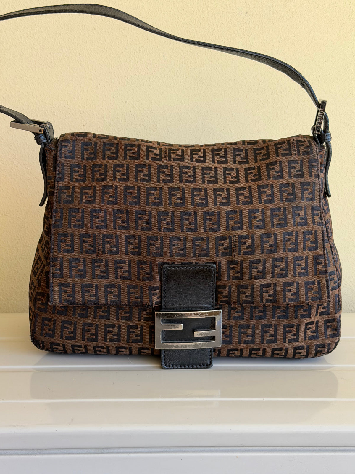 Fendi Mamma Baguette Zucchino Marrone