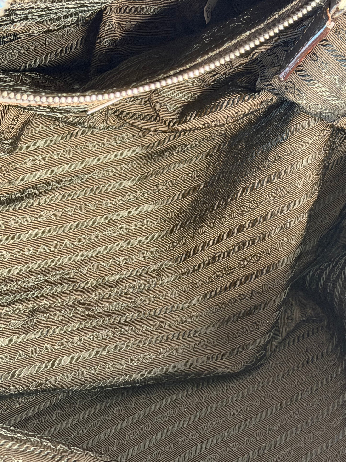 Prada Bauletto logo jaquard