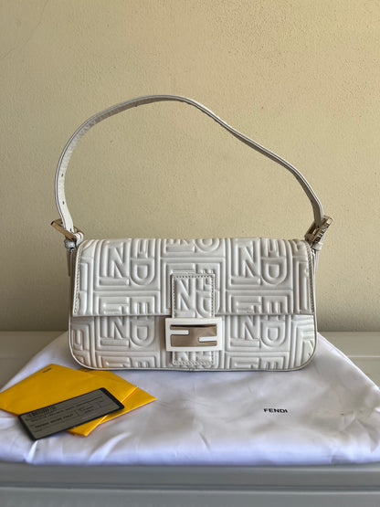 Fendi Baguette Nappa Bianca