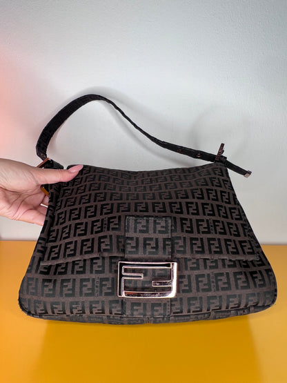 Fendi Mamma Baguette Dark Brown