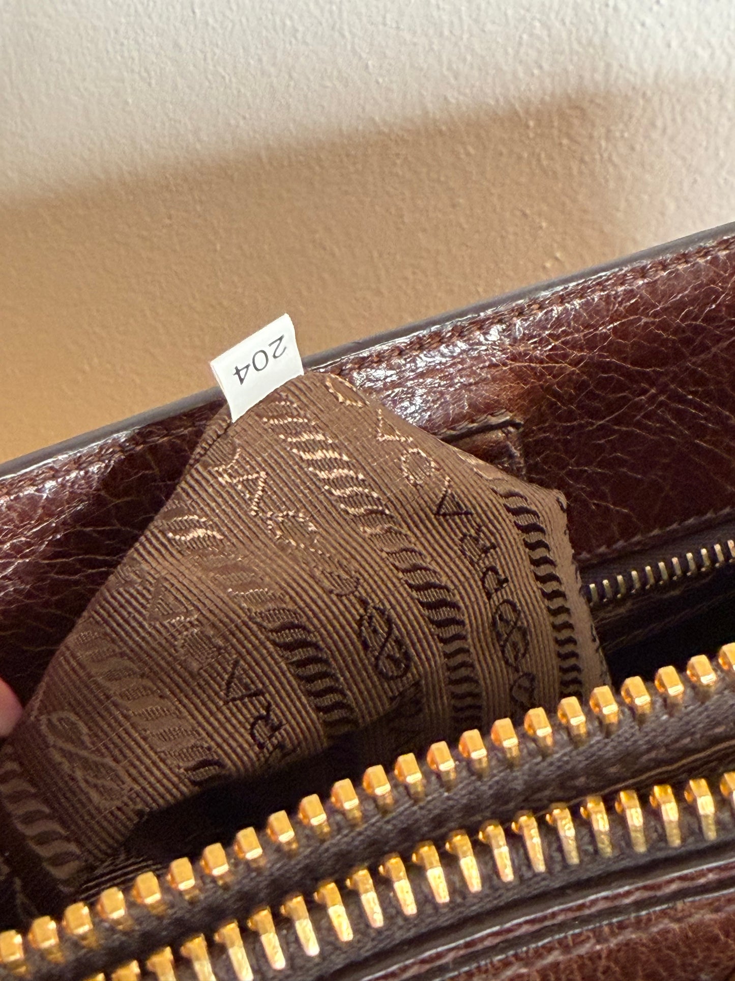 Prada tote medium brown