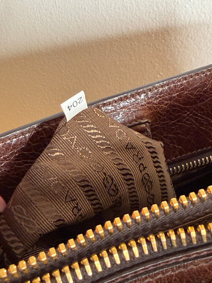 Prada tote medium brown
