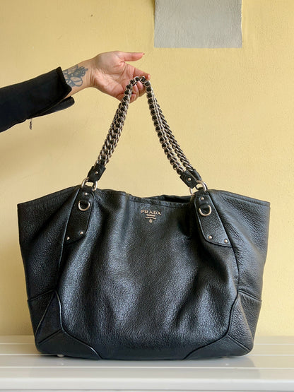 Prada leather chain