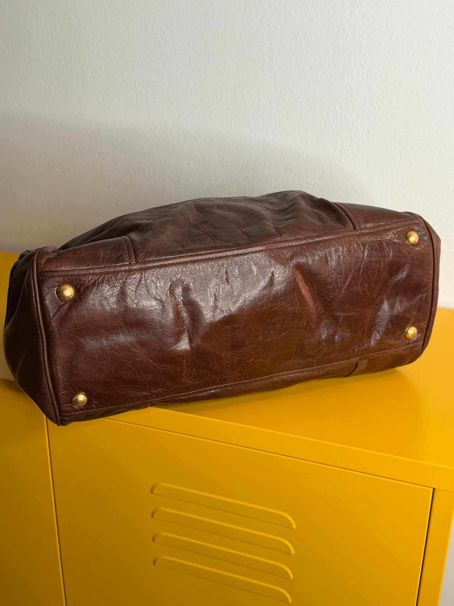 Prada tote medium brown