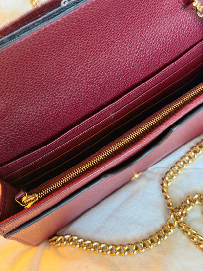 Gucci GG Marmont wallet on chain