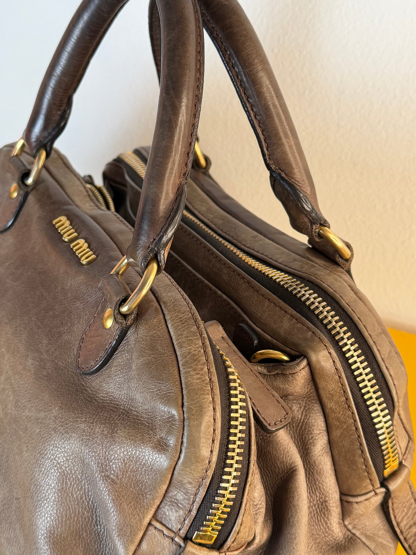 Miu Miu pelle distressed
