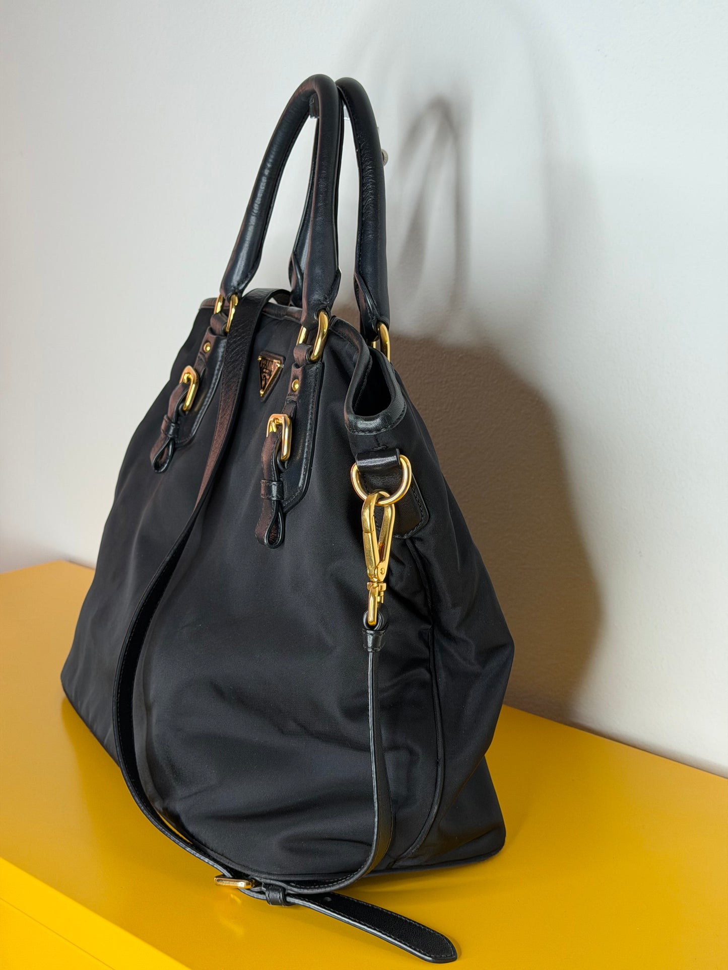 Prada tote nylon/pelle