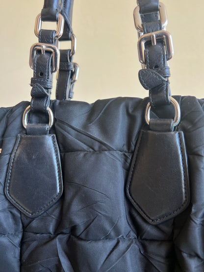Prada Tessuto Crispy Satchel in Nylon trapuntato