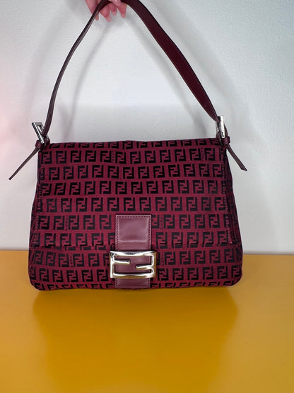 Fendi Mamma Baguette Bordeaux