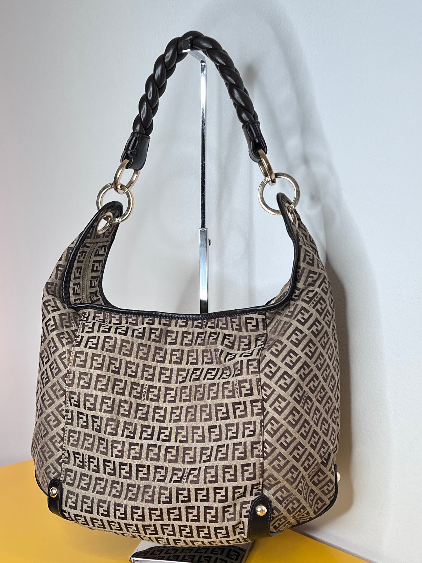 Fendi Hobo Manico Intrecciato