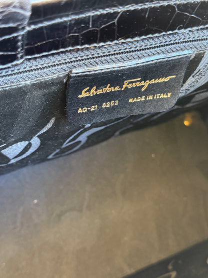 Ferragamo bow stampa cocco