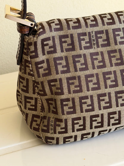 Fendi baguette double flap zucchino