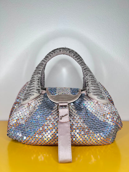 Fendi Spy Bag in raso con paillettes