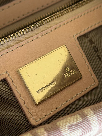 Fendi baguette double flap dust rose