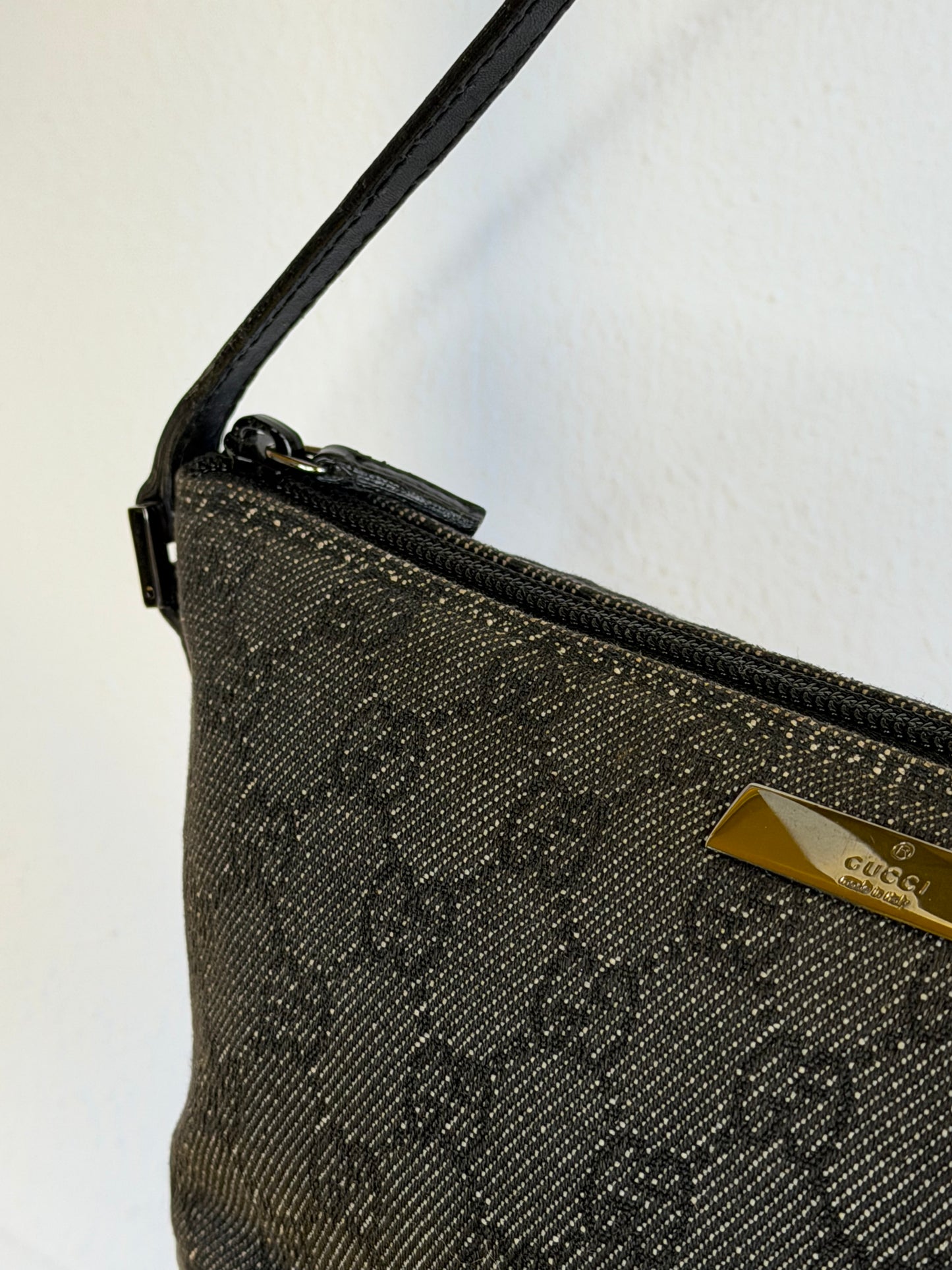 Gucci boat bag grey denim