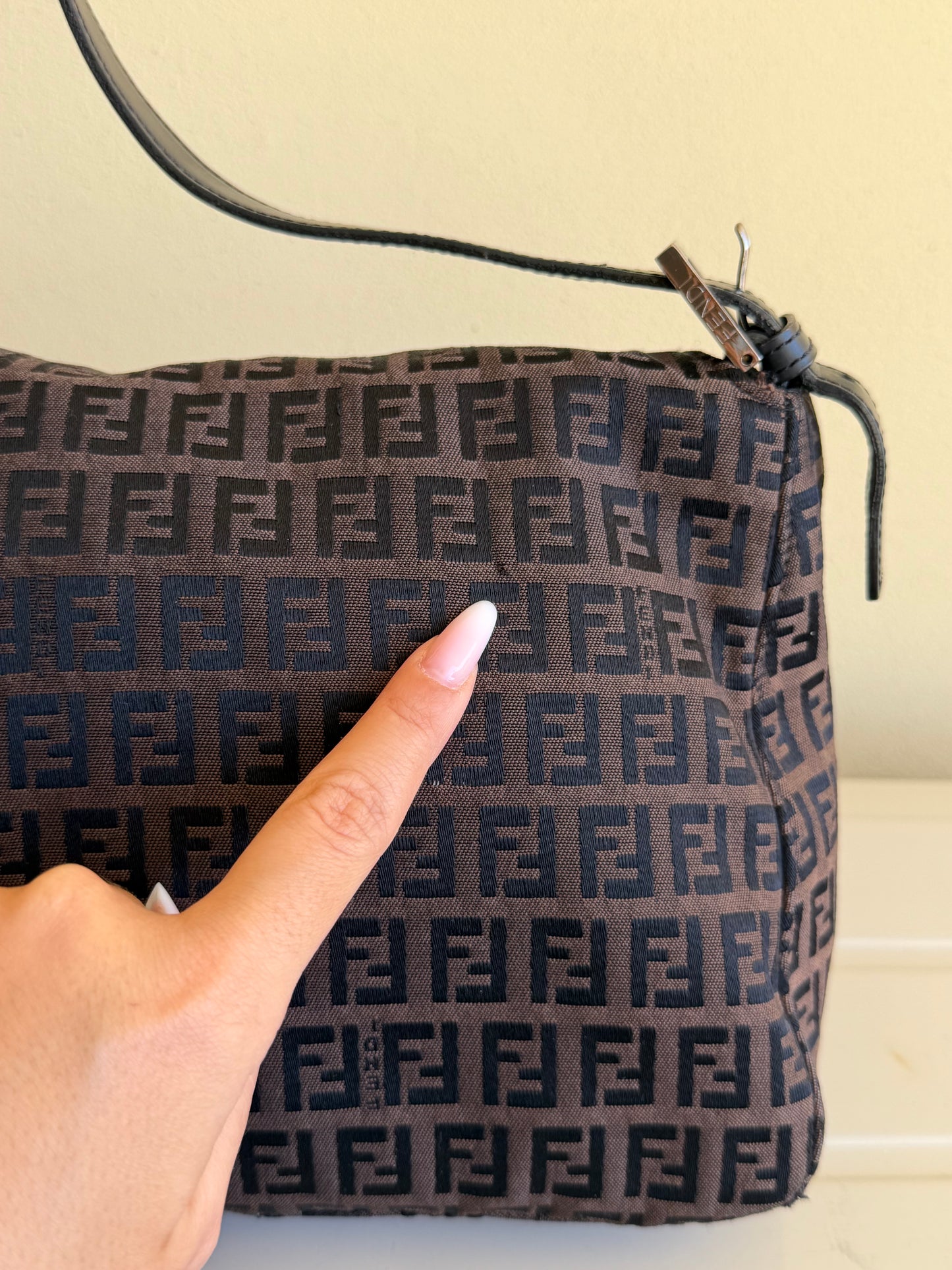 Fendi Double flap dark brown