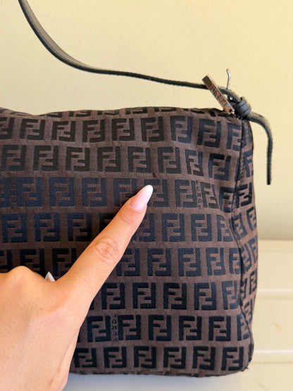 Fendi Double flap dark brown