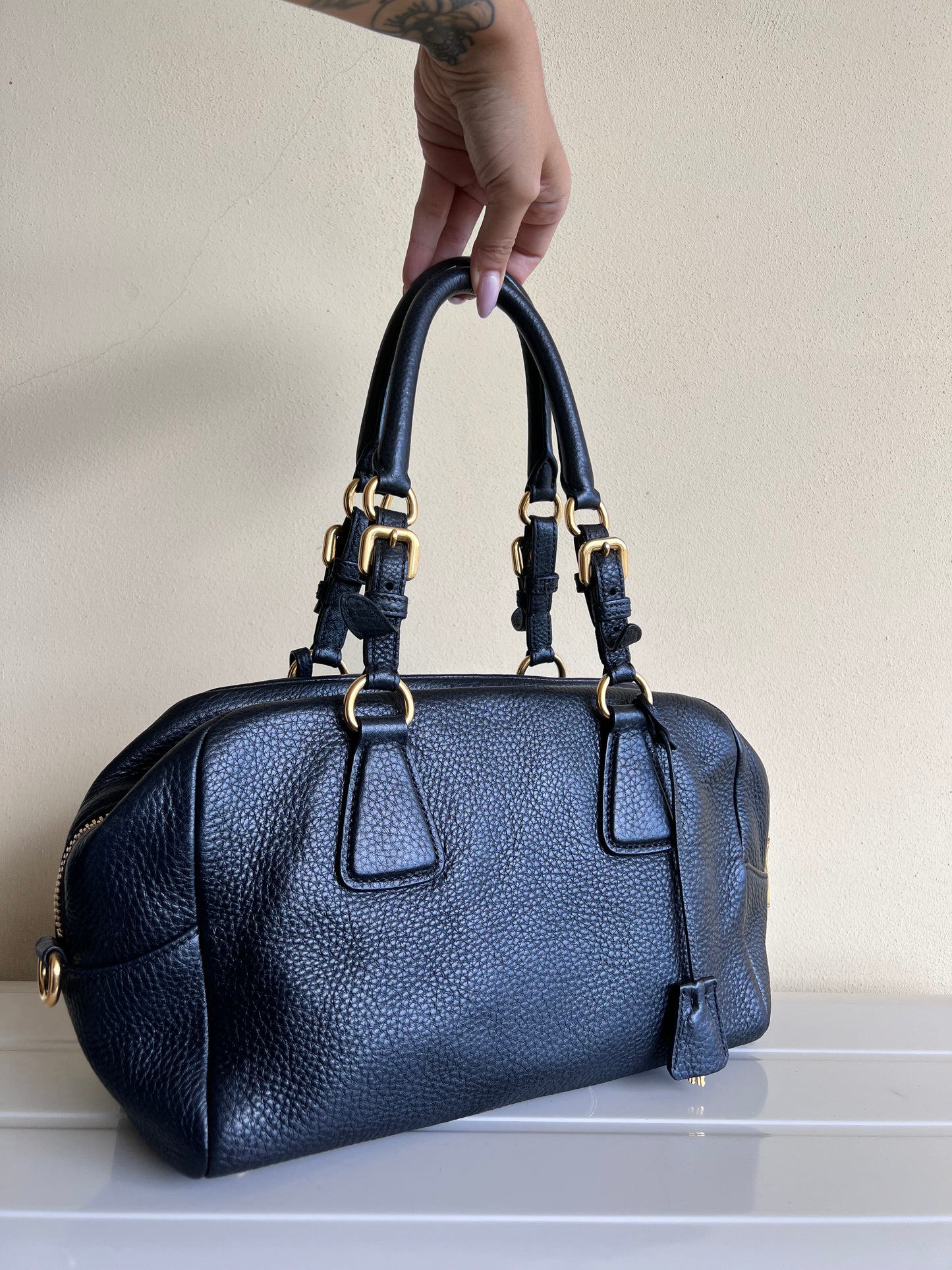 Prada Bowling bag gold hardware