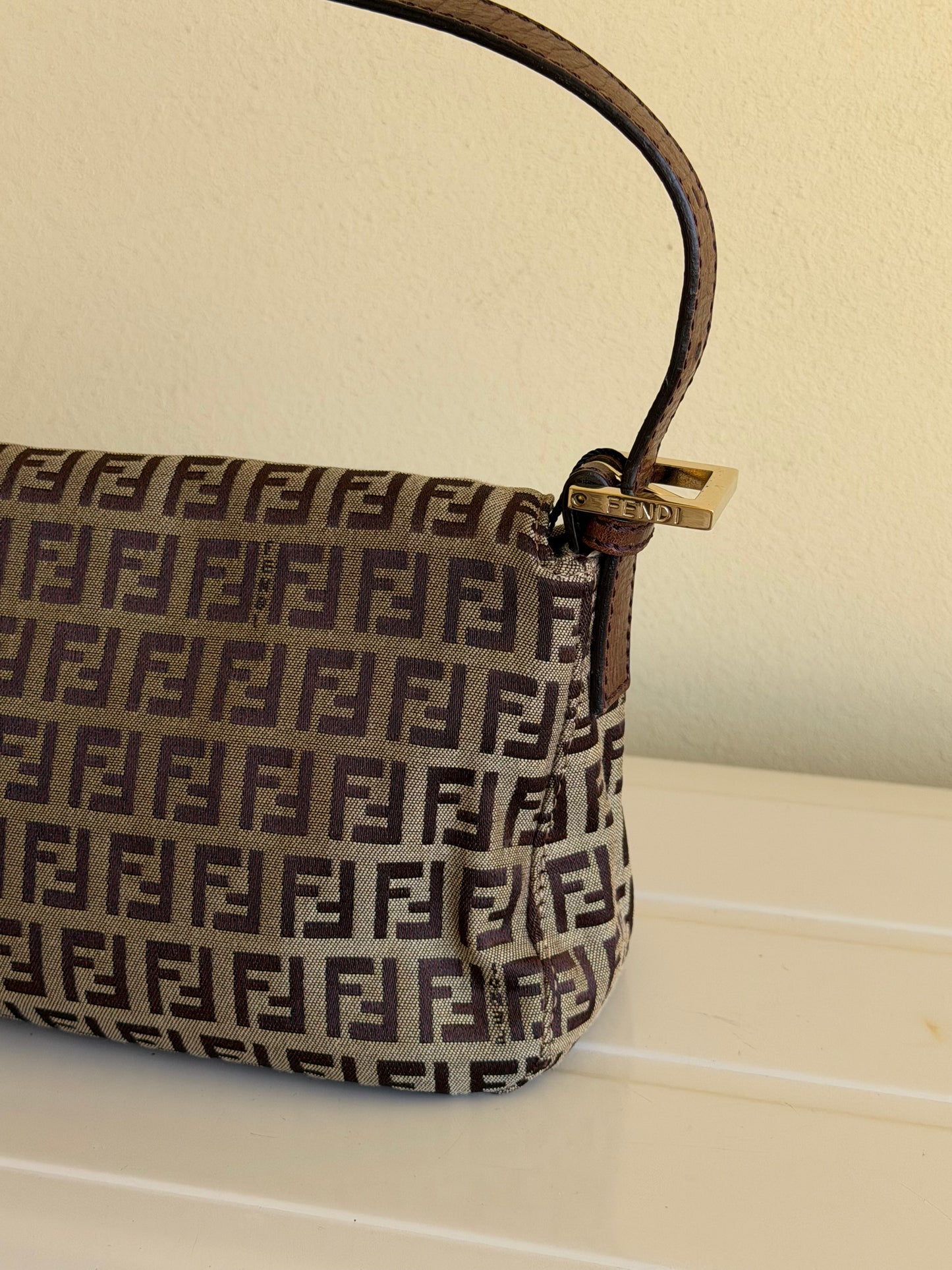 Fendi baguette double flap zucchino