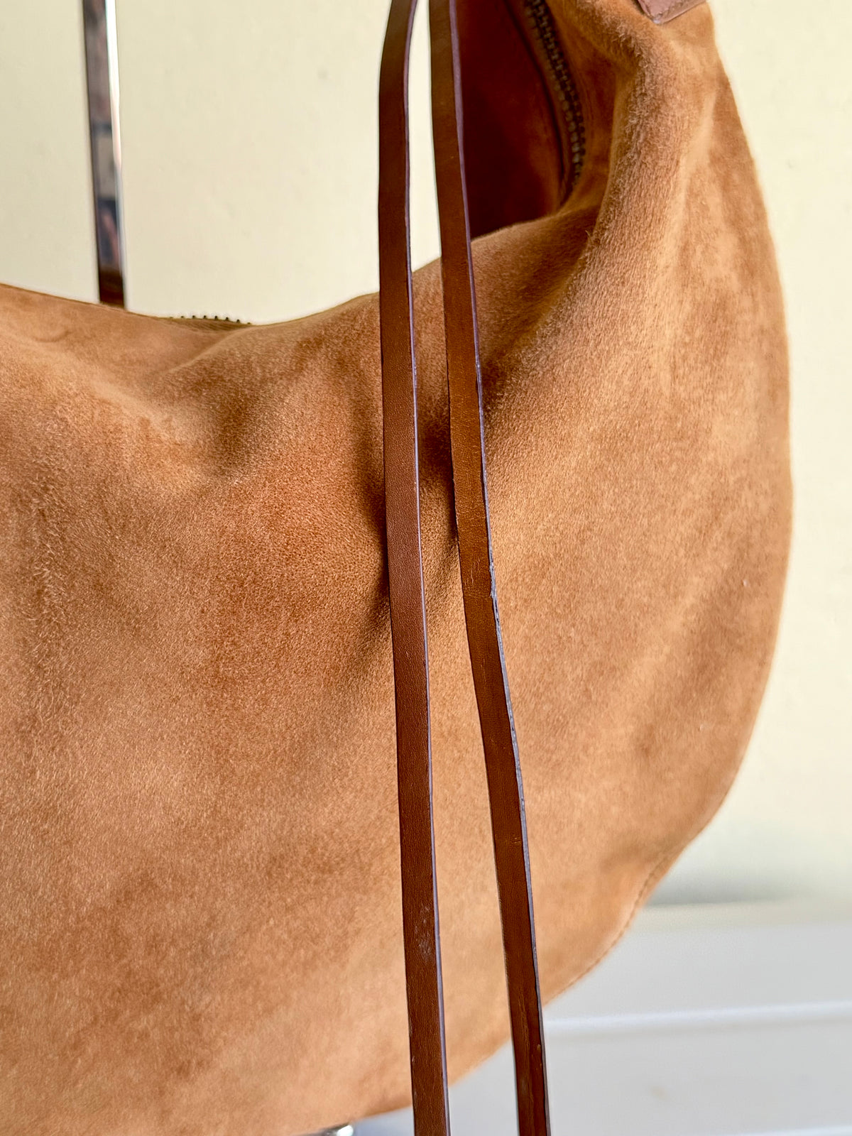 Gucci Suede Hobo Moon Bag
