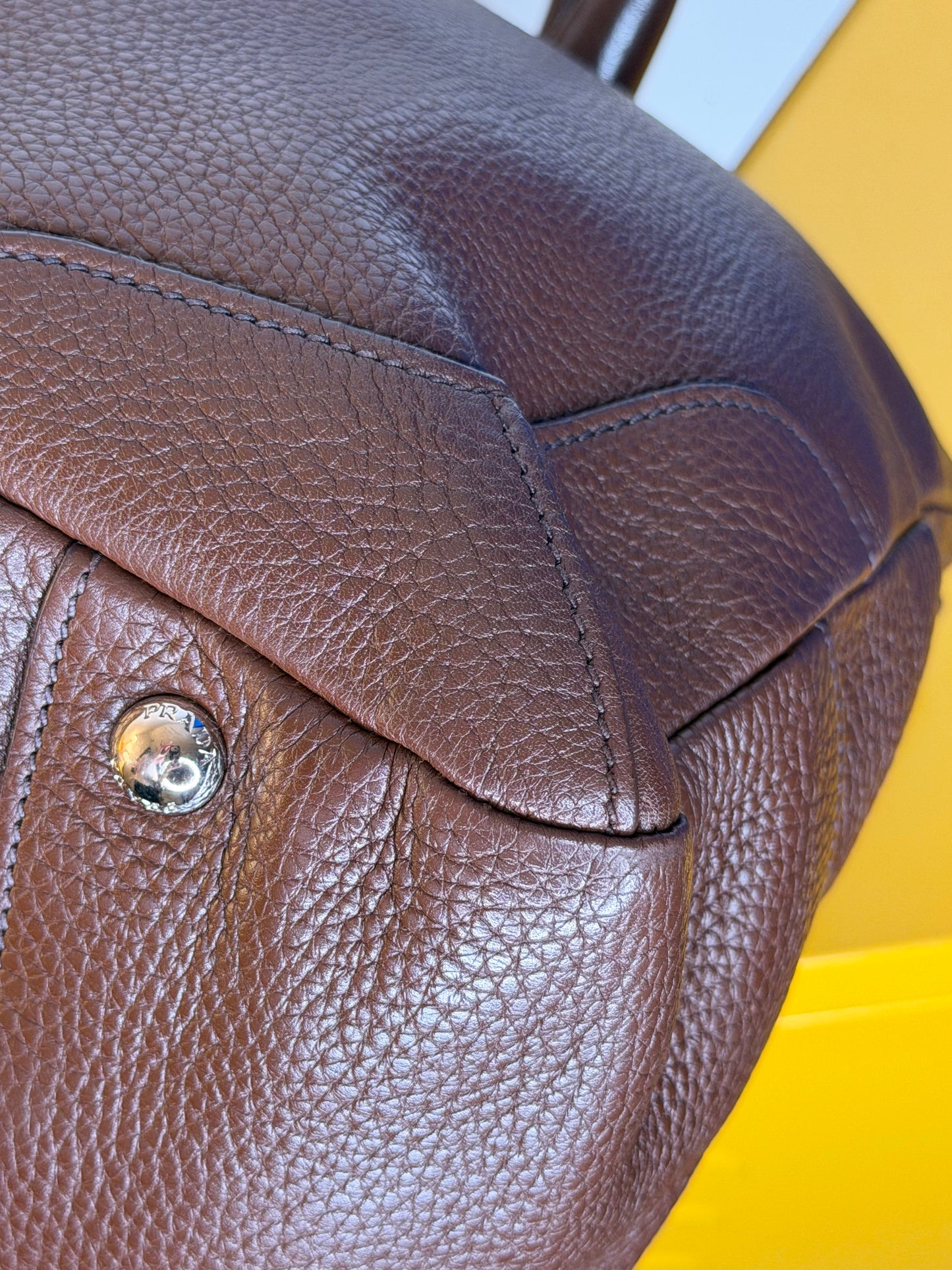Prada tote chocolate
