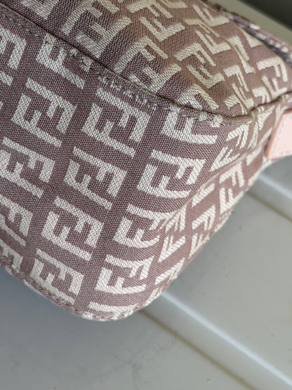 Fendi baguette double flap dust rose