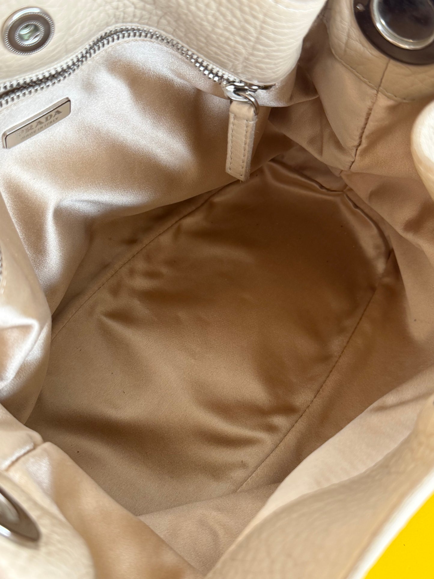 Prada ring handle Bag beige